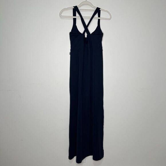 Eddie Bauer Travex Maxi Dress Womens Medium Criss Cross Back Navy Blue Outdoor - Picture 5 of 9